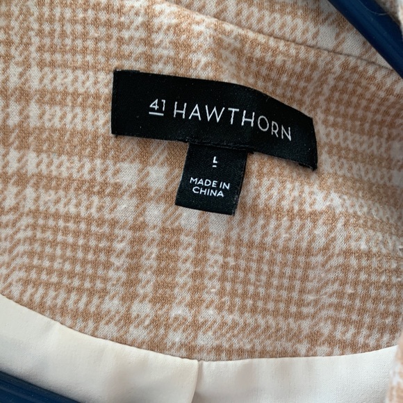 Hawthorn plaid, tan blazer with satin lining. - Picture 2 of 2